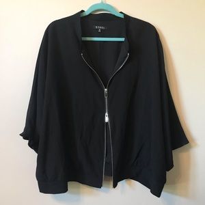 Rebel Wilson X Angels Black Double Zipper Top